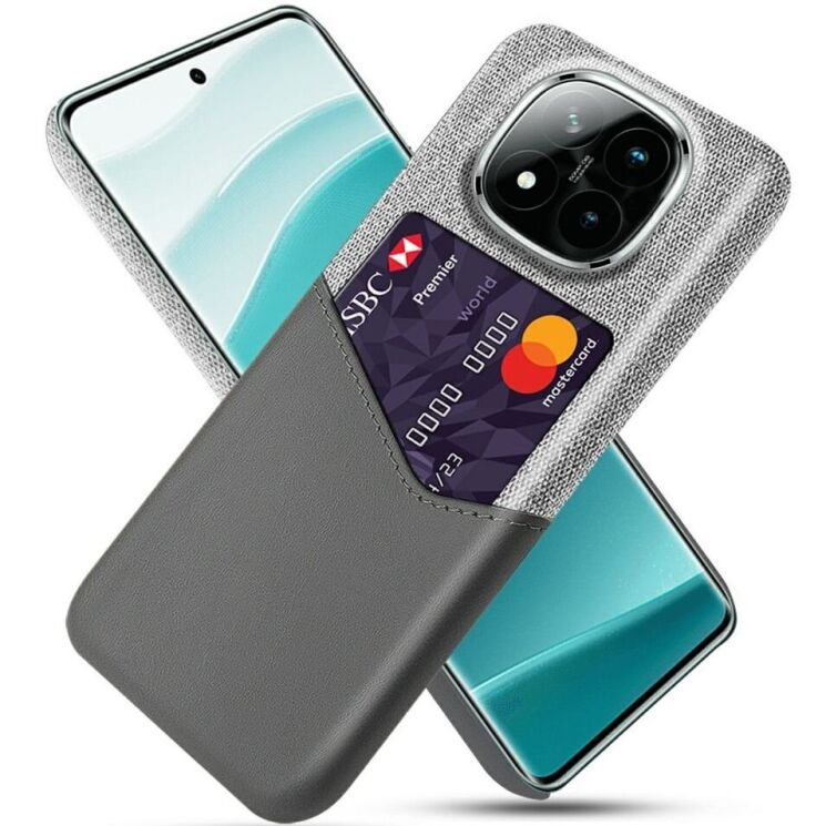 Защитный чехол KSQ Business Pocket для Xiaomi Redmi Note 14 Pro Plus - Grey: фото 1 из 4