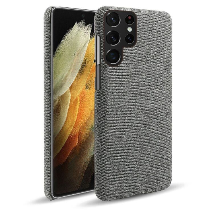 Защитный чехол KSQ Cloth Style для Samsung Galaxy S22 Ultra - Grey: фото 1 из 6