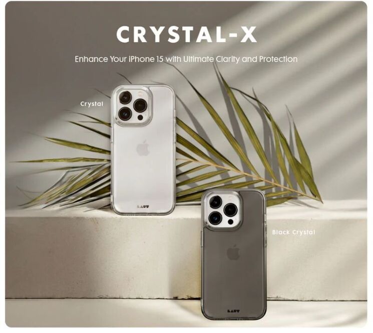 Захисний чохол Laut CRYSTAL-X для Apple iPhone 15 Pro Max - Black Crystal: фото 4 з 6