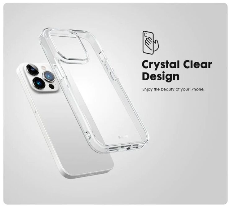 Захисний чохол Laut CRYSTAL-X для Apple iPhone 15 Pro Max - Black Crystal: фото 5 з 6