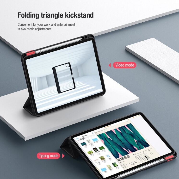 Защитный чехол NILLKIN Bevel Leather Case для Apple iPad 10.9 (2022) / iPad 11 (2025) - Green: фото 12 из 23