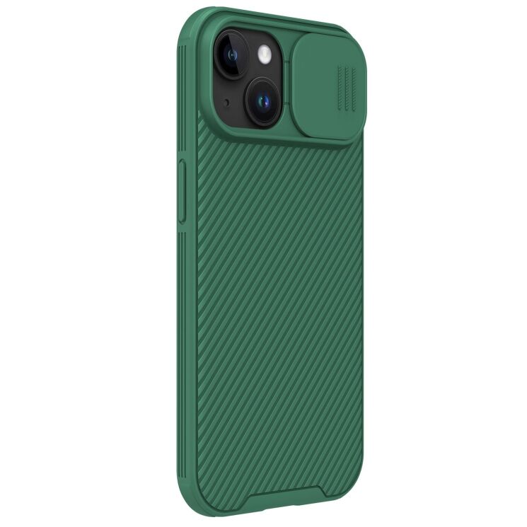 Защитный чехол NILLKIN CamShield Pro Magnetic для Apple iPhone 15 - Green: фото 3 из 13