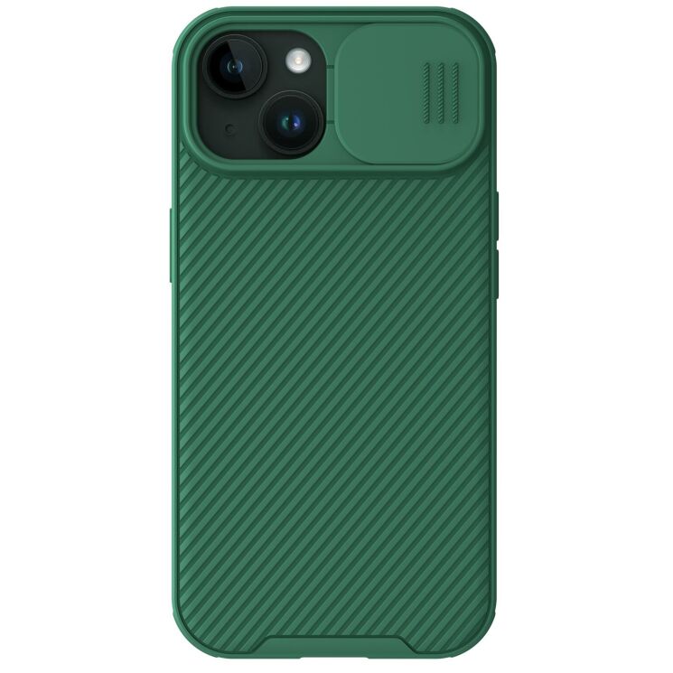 Защитный чехол NILLKIN CamShield Pro Magnetic для Apple iPhone 15 - Green: фото 1 из 13