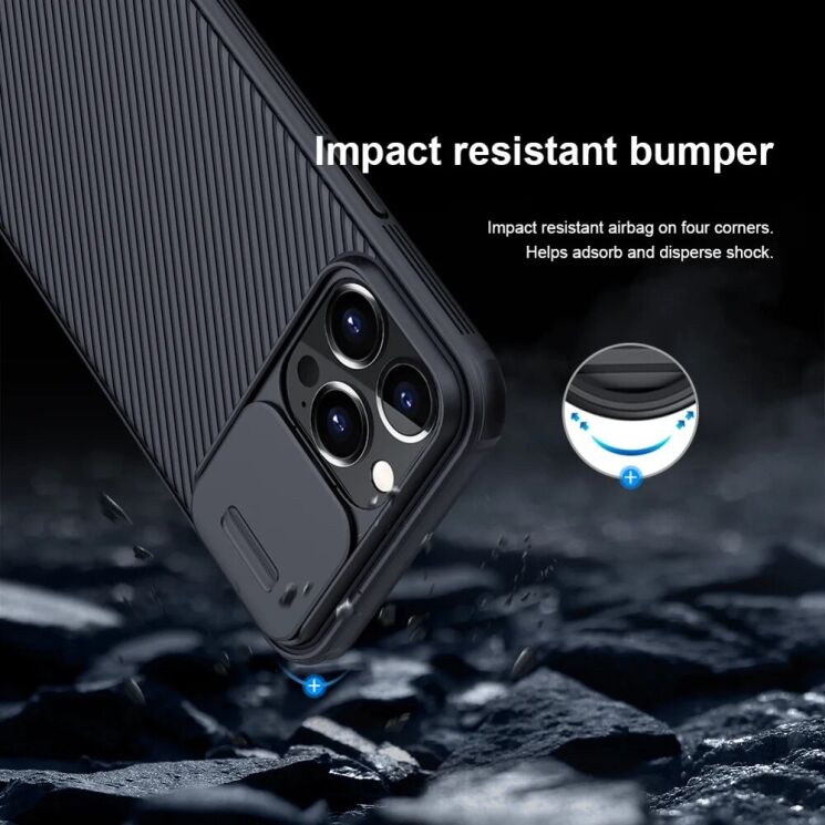 Защитный чехол NILLKIN CamShield Pro Magnetic для Apple iPhone 13 Pro - Blue: фото 11 из 18