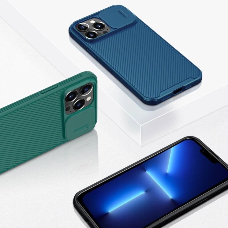 Защитный чехол NILLKIN CamShield Pro Magnetic для Apple iPhone 13 Pro - Blue: фото 13 из 18