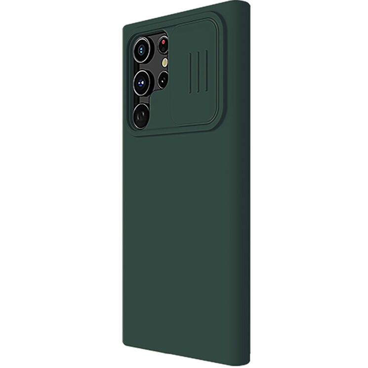 Защитный чехол NILLKIN CamShield Silky Silicone Case для Samsung Galaxy S22 Ultra - Green: фото 3 из 15