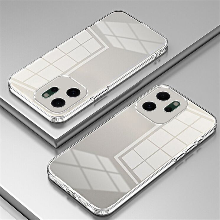 Защитный чехол Reframe Electroplating Frame для OPPO Reno 14 F/FS - Transparent: фото 2 из 7