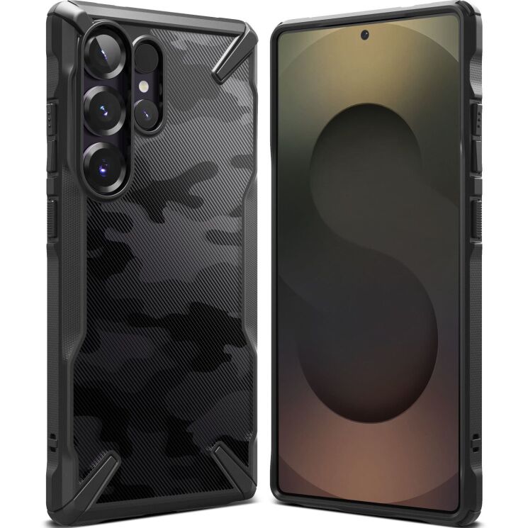 Защитный чехол Ringke Fusion X для Samsung Galaxy S25 Ultra (S938) 8800274969131 - Camo Black: фото 1 из 14