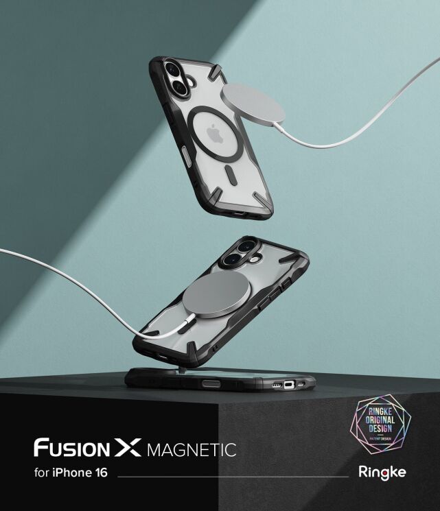 Защитный чехол Ringke Fusion X MagSafe для Apple iPhone 16 (8800274963276) - Black: фото 2 из 15