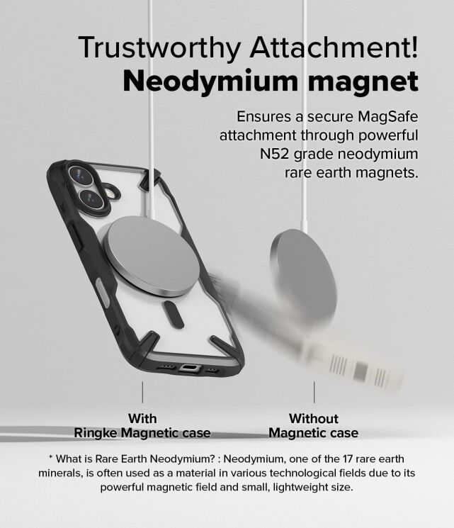 Защитный чехол Ringke Fusion X MagSafe для Apple iPhone 16 (8800274963276) - Black: фото 8 из 15