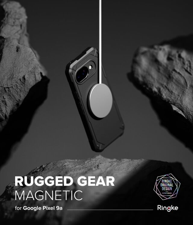 Захисний чохол Ringke Rugged Gear Magnetic для Google Pixel 9a (8800293853466) - Black: фото 2 з 12