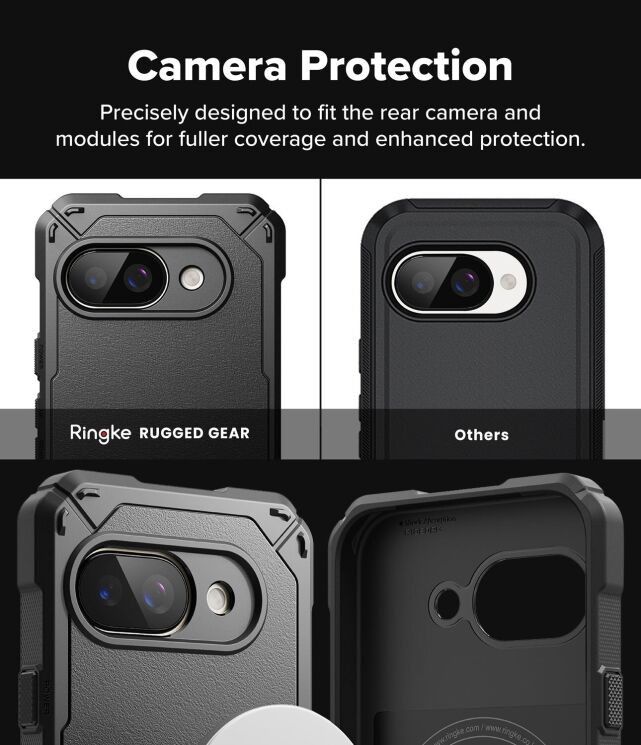 Захисний чохол Ringke Rugged Gear Magnetic для Google Pixel 9a (8800293853466) - Black: фото 8 з 12