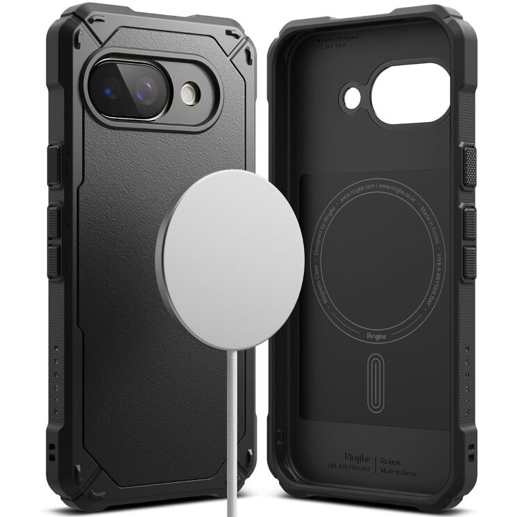Захисний чохол Ringke Rugged Gear Magnetic для Google Pixel 9a (8800293853466) - Black: фото 1 з 12