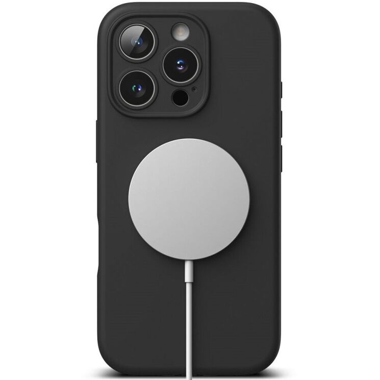 Защитный чехол Ringke Silicone Magnetic для Apple iPhone 16 Pro Max (8809961789625) - Black: фото 3 из 14