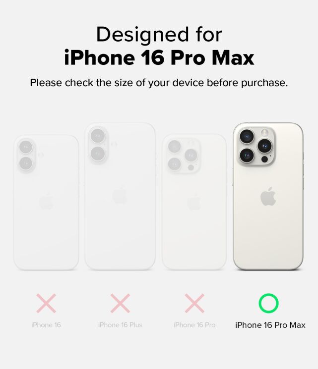 Защитный чехол Ringke Silicone Magnetic для Apple iPhone 16 Pro Max (8809961789625) - Black: фото 6 из 14