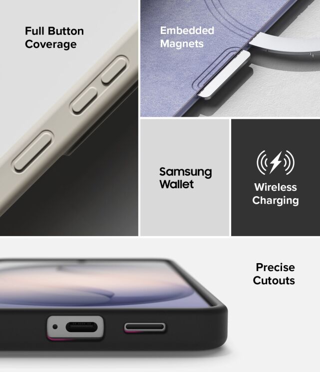 Защитный чехол Ringke Silicone Magnetic для Samsung Galaxy S26 (S942) 8800328815704 - Lavender: фото 14 из 18