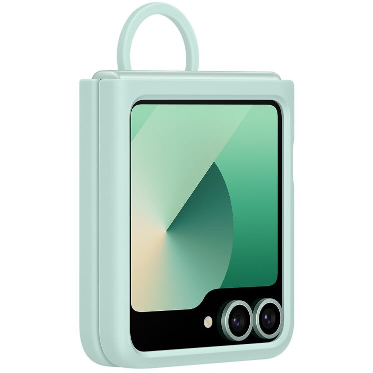 Защитный чехол Silicone Case (FF) для Samsung Galaxy Flip 6 (EF-PF741TMEGUA) - Mint: фото 5 из 6