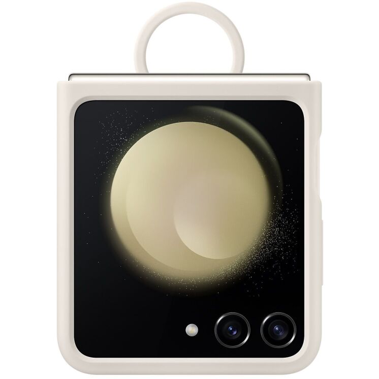 Захисний чохол Silicone Case with Ring для Samsung Galaxy Flip 5 (EF-PF731TUEGUA) - Cream: фото 3 з 3