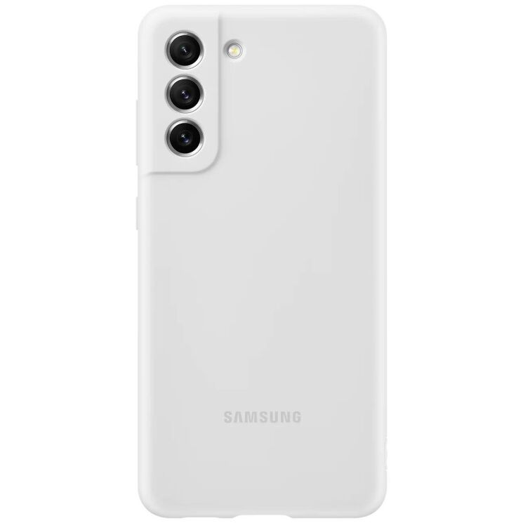 Защитный чехол Silicone Cover для Samsung Galaxy S21 FE (G990) EF-PG990TWEGRU - White: фото 1 из 5