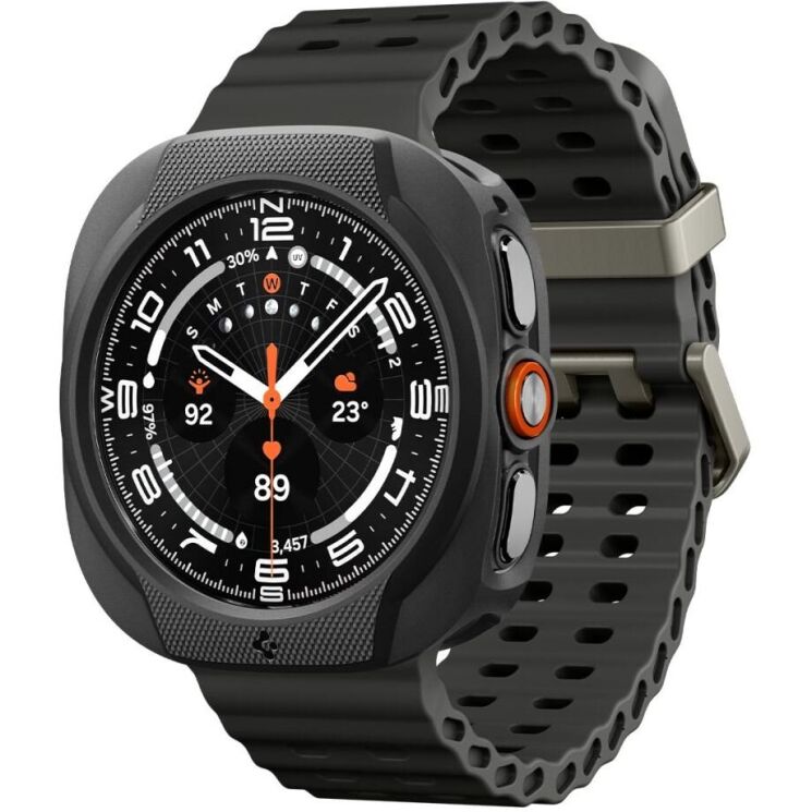 Защитный чехол Spigen Liquid Air Case для Samsung Galaxy Watch Ultra 2 (ACS11610) - Matte Black (427011MB) Защитный чехол Spigen Liquid Air Case для Samsung Galaxy Watch Ultra 2 (ACS11610) - Matte Black: фото 3 из 10