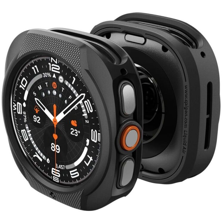 Защитный чехол Spigen Liquid Air Case для Samsung Galaxy Watch Ultra 2 (ACS11610) - Matte Black (427011MB) Защитный чехол Spigen Liquid Air Case для Samsung Galaxy Watch Ultra 2 (ACS11610) - Matte Black: фото 2 из 10
