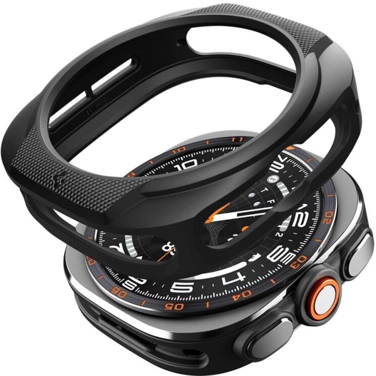 Защитный чехол Spigen Liquid Air Case для Samsung Galaxy Watch Ultra 2 (ACS11610) - Matte Black (427011MB) Защитный чехол Spigen Liquid Air Case для Samsung Galaxy Watch Ultra 2 (ACS11610) - Matte Black: фото 1 из 10