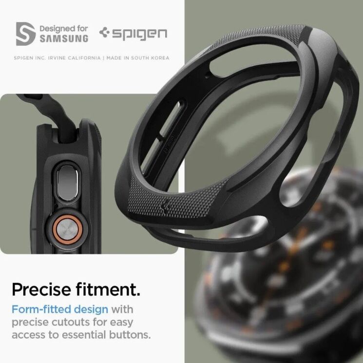 Защитный чехол Spigen Liquid Air Case для Samsung Galaxy Watch Ultra 2 (ACS11610) - Matte Black (427011MB) Защитный чехол Spigen Liquid Air Case для Samsung Galaxy Watch Ultra 2 (ACS11610) - Matte Black: фото 10 из 10