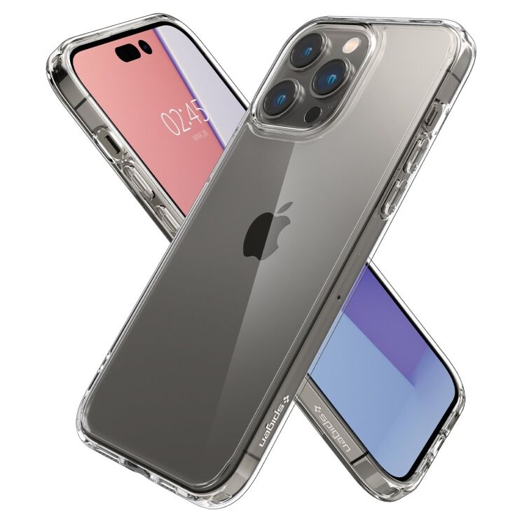 Защитный чехол Spigen (SGP) Crystal Hybrid для Apple iPhone 14 Pro Max - Crystal Clear: фото 4 из 7