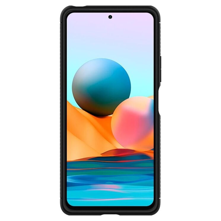 Защитный чехол Spigen (SGP) Rugged Armor для Xiaomi Redmi Note 10 Pro - Matte Black: фото 2 из 15