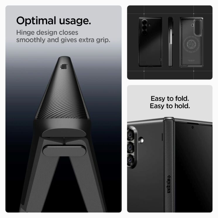 Защитный чехол Spigen (SGP) Slim Armor Pro (MagFit) для Samsung Galaxy Fold 7 (ACS09551) - Black: фото 20 из 21