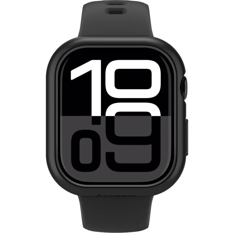 Защитный чехол Spigen (SGP) Thin Fit (FW) для Apple Watch 10 42 mm (ACS08588) - Black: фото 6 из 16