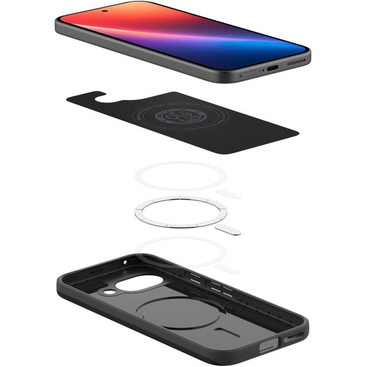 Защитный чехол Spigen (SGP) Thin Fit (MagFit) для Google Pixel 9a (ACS09037) - Black: фото 9 из 17