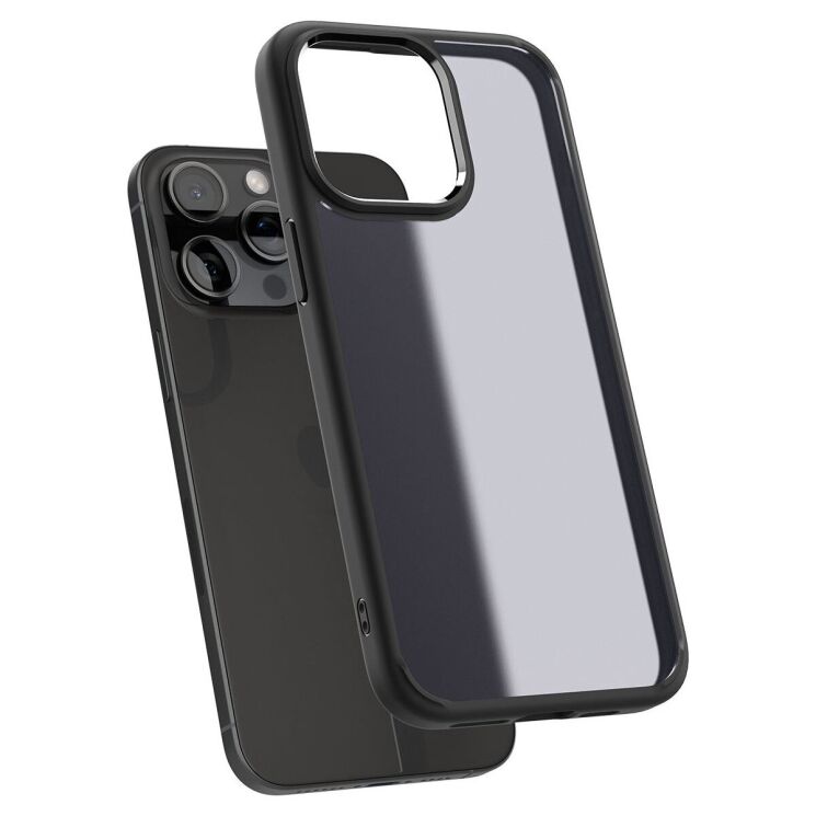 Защитный чехол Spigen (SGP) Ultra Hybrid для Apple iPhone 15 Pro Max - Frost Black: фото 3 из 15