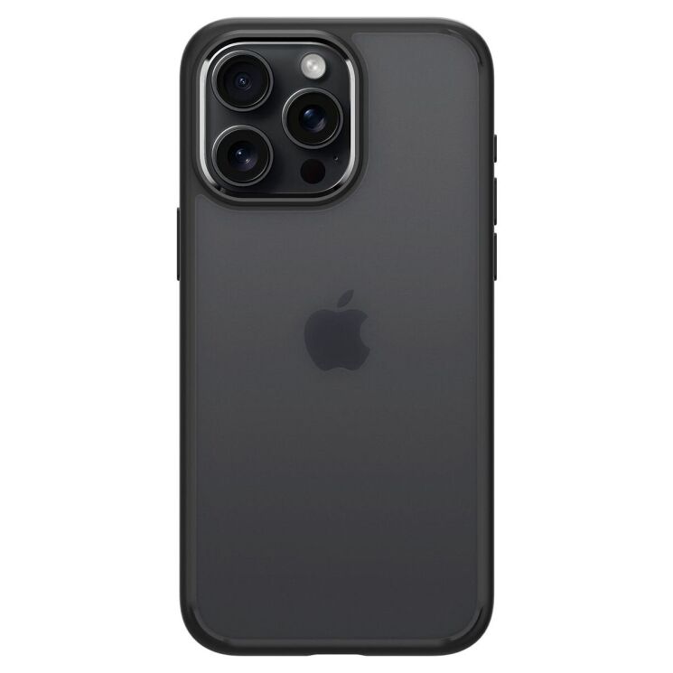 Защитный чехол Spigen (SGP) Ultra Hybrid для Apple iPhone 15 Pro Max - Frost Black: фото 2 из 15