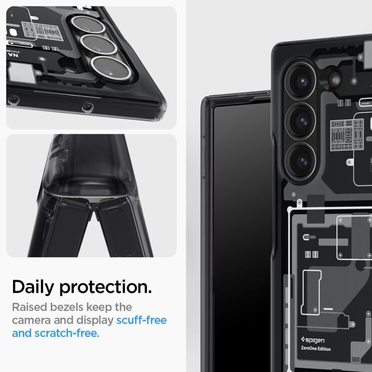 Защитный чехол Spigen (SGP) Ultra Hybrid Pro Zero One для Samsung Galaxy Fold 6 - Black: фото 20 из 22