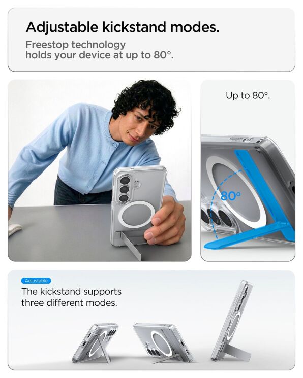 Захисний чохол Spigen Ultra Hybrid S (MagFit) для Samsung Galaxy S26 (S942) ACS11061 - Clear White: фото 8 з 12