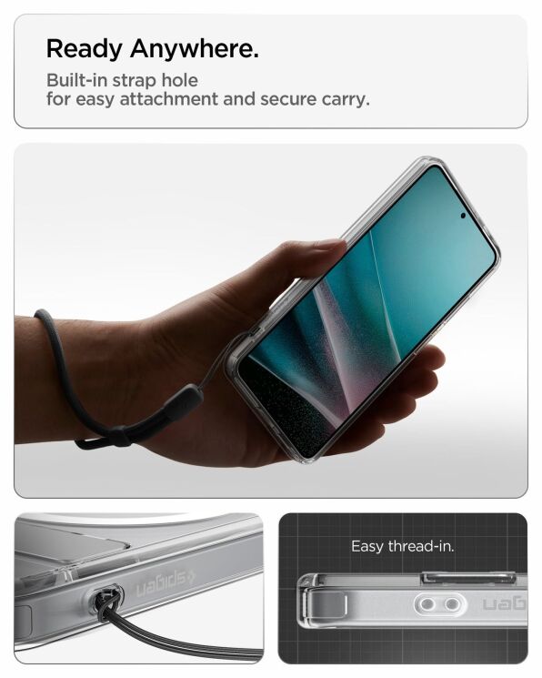 Захисний чохол Spigen Ultra Hybrid S (MagFit) для Samsung Galaxy S26 (S942) ACS11061 - Clear White: фото 12 з 12