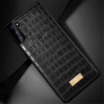 Защитный чехол SULADA Crocodile Style для Samsung Galaxy S21 Plus (G996) - Black: фото 1 из 1