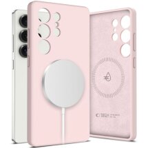 Защитный чехол Tech-Protect Liquid Silicone MagSafe для Samsung Galaxy S25 Ultra (S938) 5906302322466 - Pink Pearl: фото 1 из 4