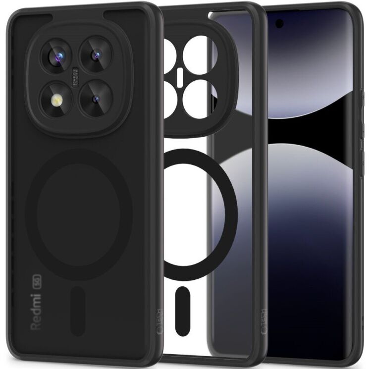 Защитный чехол Tech-Protect Magmat MagSafe для Xiaomi Redmi Note 14 Pro Plus - Matte Black: фото 1 из 3