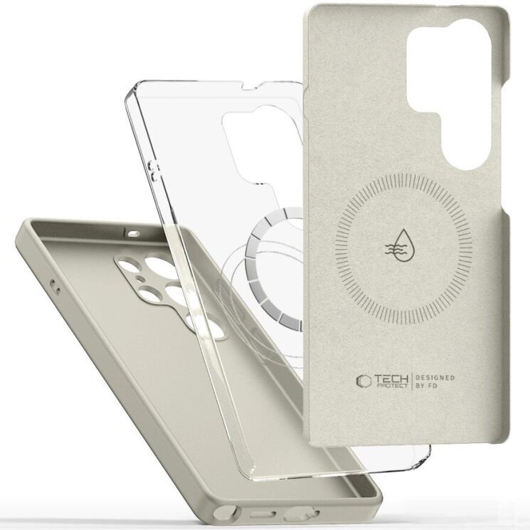 Защитный чехол Tech-Protect Silicone MagSafe для Samsung Galaxy S26 Ultra (S948) - Cosmic Latte: фото 3 из 10