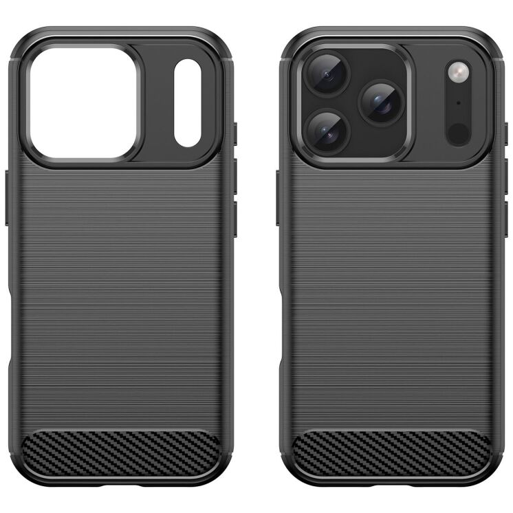 Защитный чехол UniCase Carbon для Apple iPhone 17 Pro - Black: фото 2 из 11