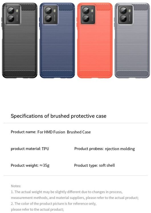 Захисний чохол UniCase Carbon для HMD Fusion - Black: фото 13 з 13