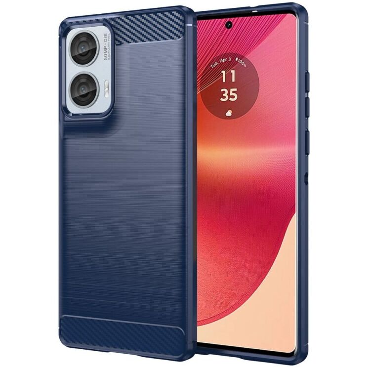 Защитный чехол UniCase Carbon для Motorola Edge 50 Fusion - Blue: фото 1 из 8