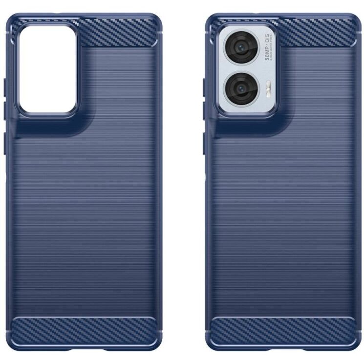 Защитный чехол UniCase Carbon для Motorola Edge 50 Fusion - Blue: фото 2 из 8