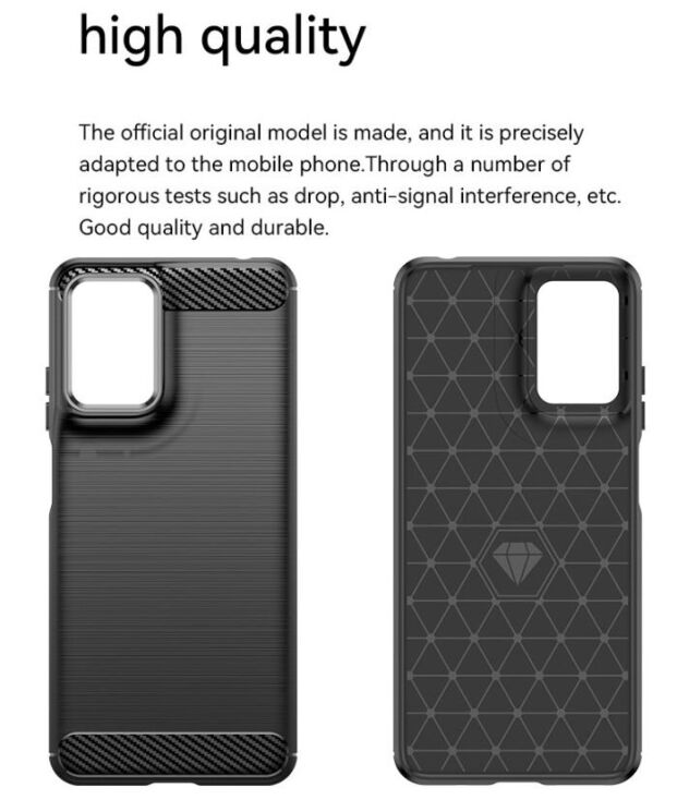 Защитный чехол UniCase Carbon для Motorola Moto G05 / Moto E15 - Black: фото 11 из 11