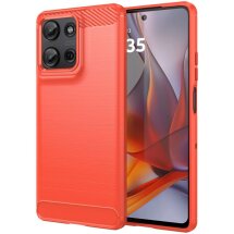 Защитный чехол UniCase Carbon для Motorola Moto G75 - Red: фото 1 из 11