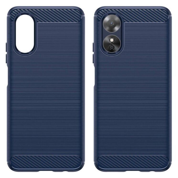 Защитный чехол UniCase Carbon для OPPO A17 / A17k - Blue: фото 2 из 8