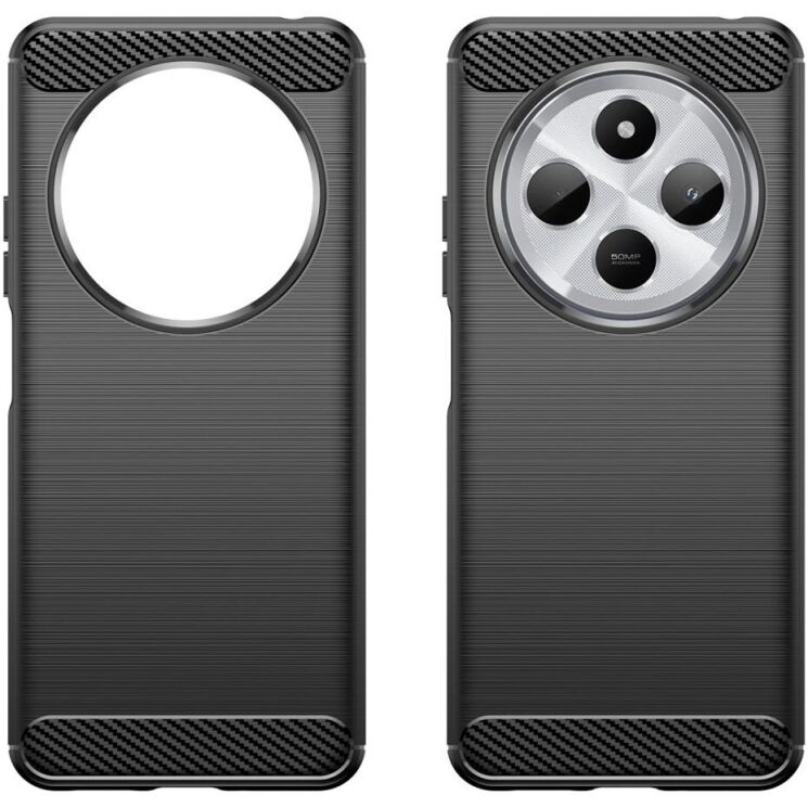 Защитный чехол UniCase Carbon для Xiaomi Redmi 14C / Redmi A4 5G / Poco C75 - Black: фото 2 из 8