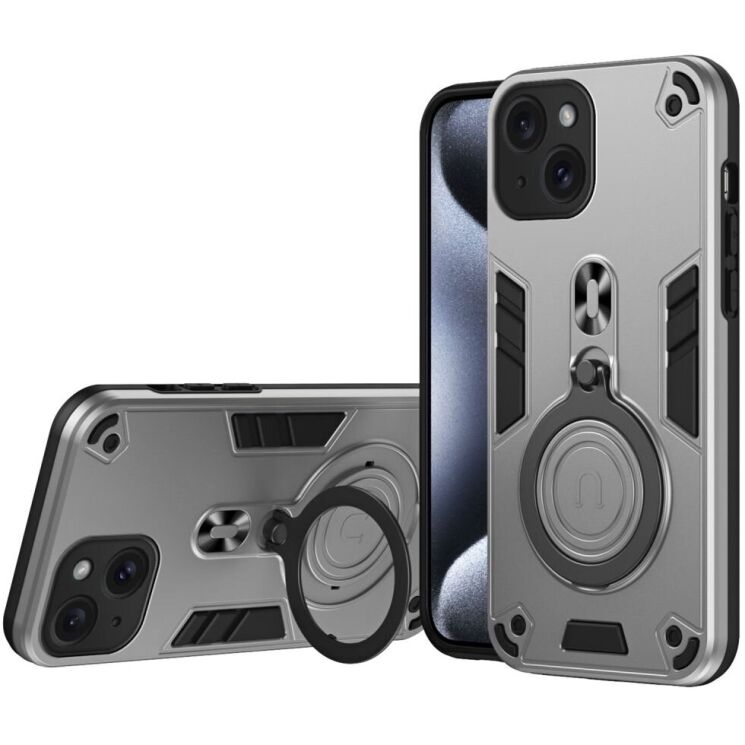 Защитный чехол UniCase Cosmic Armor для Apple iPhone 15 - Silver: фото 1 из 8